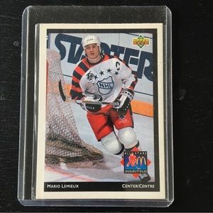 1992-93 Mario Lemieux #McD-21 McDonald's Upper Deck All-Stars Hockey Card MINT!